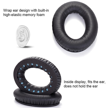 1 Pair Soft Earmuff Headphone Jacket with LR Cotton for BOSE QC2 / QC15 / AE2 / QC25 / QC35(Black) - Earmuff & Pad by buy2fix | Online Shopping UK | buy2fix