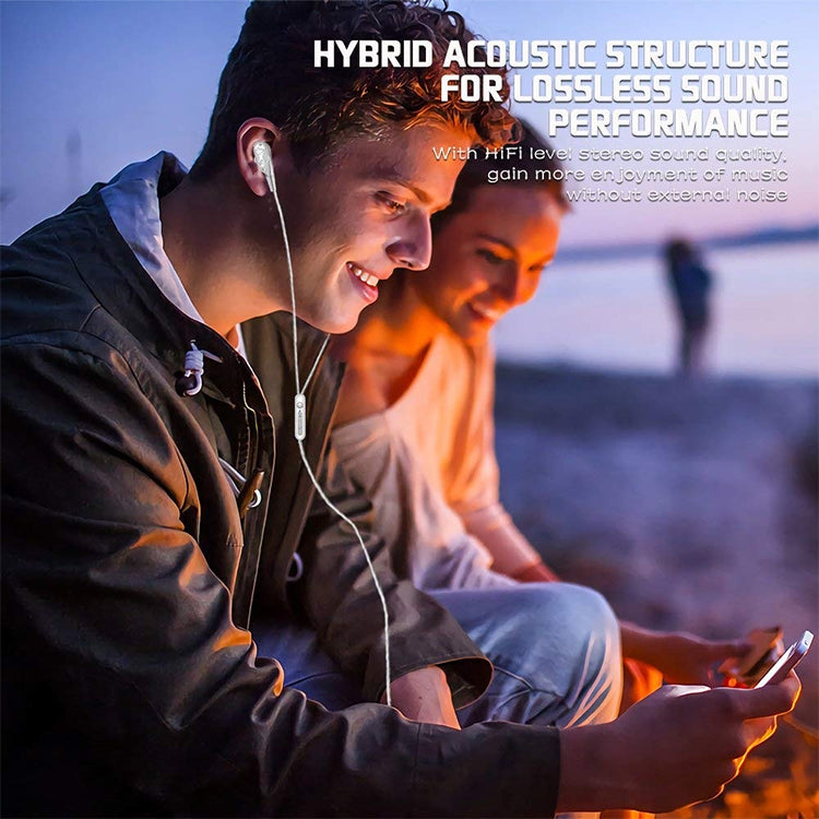 D12 1.2m Wired In Ear 3.5mm Interface Stereo Wire-Controlled HIFI Earphones Dual-motion Loop Running Game Music Headset With Packaging(Black) by buy2fix