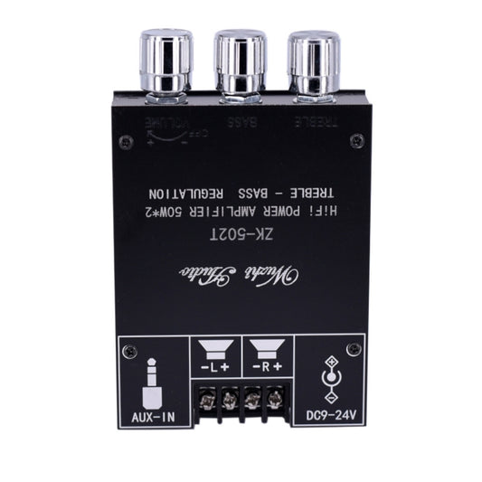 ZK-502T Bluetooth 5.0 50W x 2 Wireless TPA3116D2 Stereo HiFi Class D Amplifier Board Stereo Audio Amp Amplificador - Other Accessories by buy2fix | Online Shopping UK | buy2fix