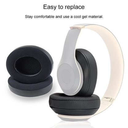2 PCS For Beats Studio 2.0 / 3.0 Headphone Protective Cover Ice Gel Earmuffs(Black) - Earmuff & Pad by buy2fix | Online Shopping UK | buy2fix