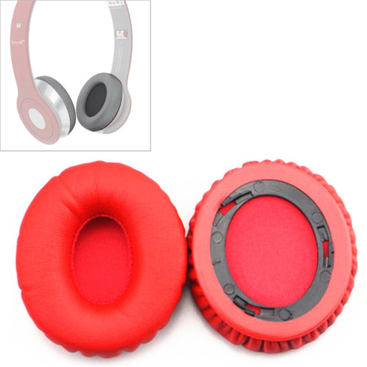 2 PCS For Beats Solo HD / Solo 1.0 Headphone Protective Leather Cover Sponge Earmuffs (Red) - Earmuff & Pad by buy2fix | Online Shopping UK | buy2fix