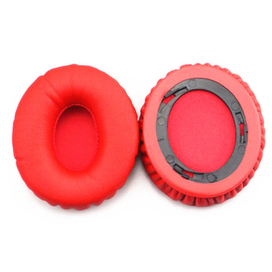 2 PCS For Beats Solo HD / Solo 1.0 Headphone Protective Leather Cover Sponge Earmuffs (Red) - Earmuff & Pad by buy2fix | Online Shopping UK | buy2fix