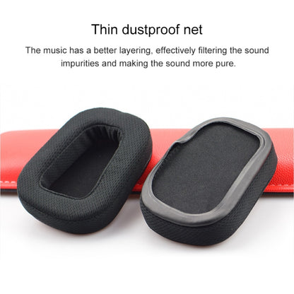 2 PCS For Logitech G633 G933 Earphone Cushion Cover Earmuffs Replacement Earpads with Mesh (Plastin) - Earmuff & Pad by buy2fix | Online Shopping UK | buy2fix