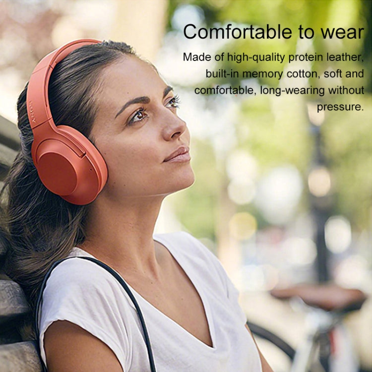 2 PCS For Sony MDR-100ABN / WH-H900N Earphone Cushion Cover Earmuffs Replacement Earpads with Mesh(Red) - Earmuff & Pad by buy2fix | Online Shopping UK | buy2fix