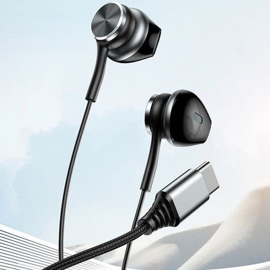 Yesido YH41 Type-C Plug Wired HiFi Sound Music Earphones with Mic - Type-C Earphone by Yesido | Online Shopping UK | buy2fix