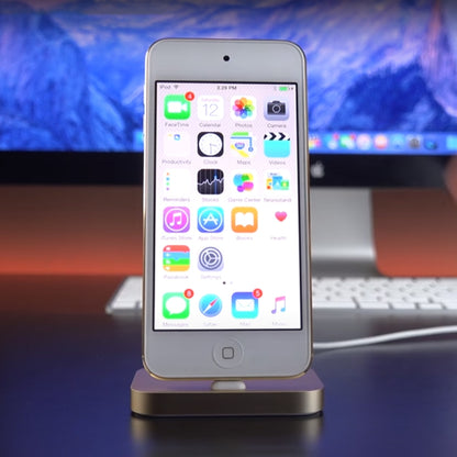 8 Pin Stouch Aluminum Desktop Station Dock Charger for iPhone(Grey) by buy2fix