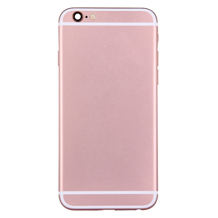 Full Housing Back Cover with Power Button & Volume Button Flex Cable for iPhone 6(Rose Gold) - iPhone 6/6 Plus Parts by buy2fix | Online Shopping UK | buy2fix