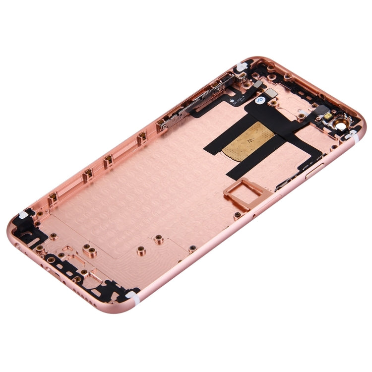 Full Housing Back Cover with Power Button & Volume Button Flex Cable for iPhone 6(Rose Gold) - iPhone 6/6 Plus Parts by buy2fix | Online Shopping UK | buy2fix