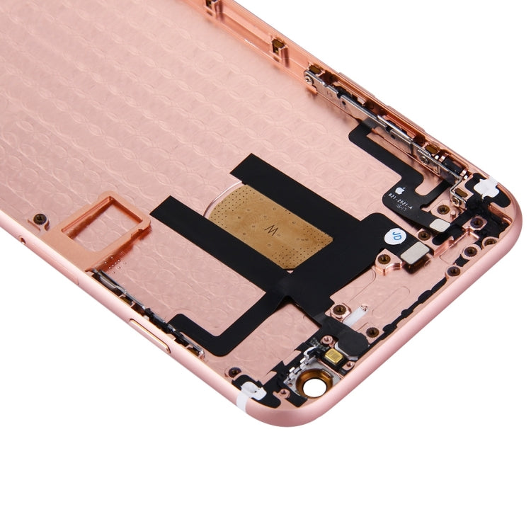 Full Housing Back Cover with Power Button & Volume Button Flex Cable for iPhone 6(Rose Gold) - iPhone 6/6 Plus Parts by buy2fix | Online Shopping UK | buy2fix