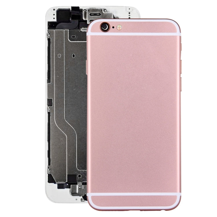 Full Housing Back Cover with Power Button & Volume Button Flex Cable for iPhone 6(Rose Gold) - iPhone 6/6 Plus Parts by buy2fix | Online Shopping UK | buy2fix
