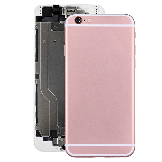 Full Housing Back Cover with Power Button & Volume Button Flex Cable for iPhone 6(Rose Gold) - iPhone 6/6 Plus Parts by buy2fix | Online Shopping UK | buy2fix