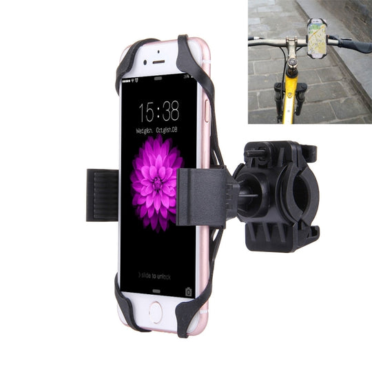 Support de téléphone de vélo à rotation à 360 degrés avec clip d'étirement flexible pour iPhone 7 et 7 Plus / iPhone 6 et 6 Plus / iPhone 5 et 5C et 5s (noir)
