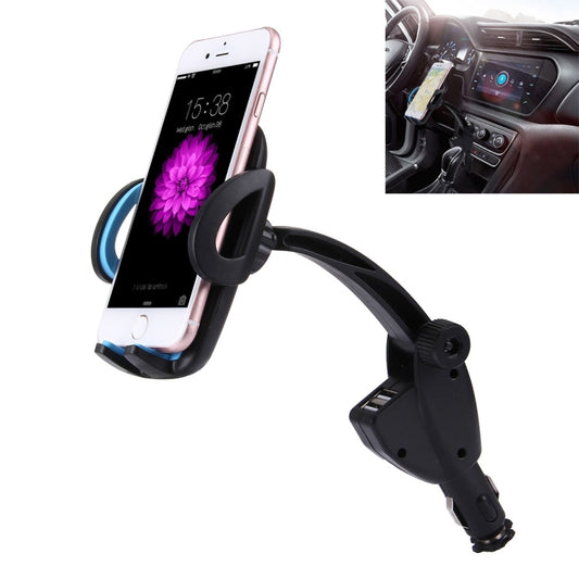 HC006 2 in 1 Car Charger & 360 Rotation Holder, Random Color Delivery, For iPhone, Galaxy, Huawei, Xiaomi, LG, HTC and other Smartphones of width 47-92mm Smartphone by buy2fix