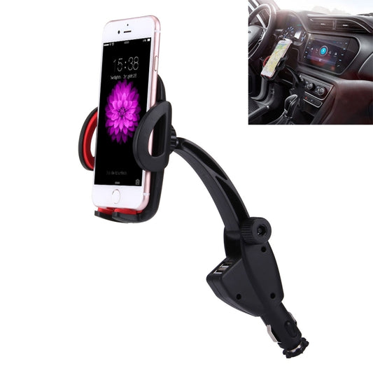 HC006 2 in 1 Car Charger & 360 Rotation Holder, For iPhone, Galaxy, Huawei, Xiaomi, LG, HTC and other Smartphones of width 47-92mm Smartphone(Red) by buy2fix