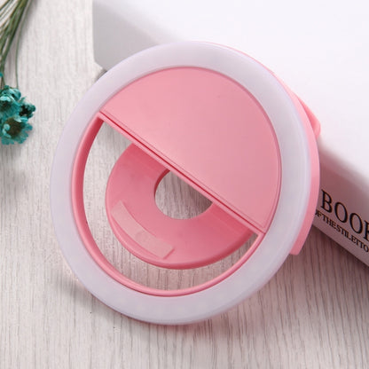 Charging Selfie Beauty Light For iPhone, Galaxy, Huawei, Xiaomi, LG, HTC and Other Smart Phones with Adjustable Clip & USB Cable(Pink) - Selfie Light by buy2fix | Online Shopping UK | buy2fix