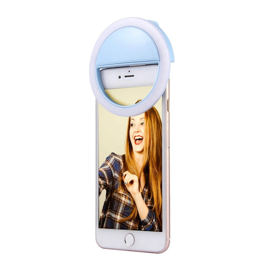 Charging Selfie Beauty Light For iPhone, Galaxy, Huawei, Xiaomi, LG, HTC and Other Smart Phones with Adjustable Clip & USB Cable(Blue) - Selfie Light by buy2fix | Online Shopping UK | buy2fix
