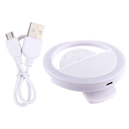 Charging Selfie Beauty Light For iPhone, Galaxy, Huawei, Xiaomi, LG, HTC and Other Smart Phones with Adjustable Clip & USB Cable(White) - Selfie Light by buy2fix | Online Shopping UK | buy2fix