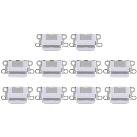 10 PCS Ladeanschluss für iPhone 6 / 6S (hellgrau)