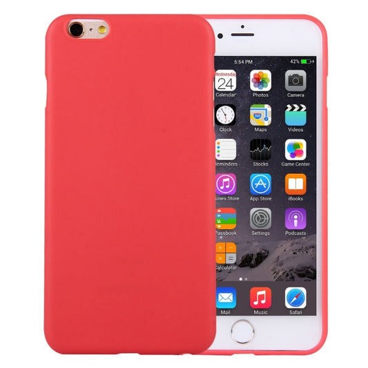For iPhone 6 & 6s Solid Color TPU Protective Case Without Round Hole(Red) - More iPhone Cases by buy2fix | Online Shopping UK | buy2fix