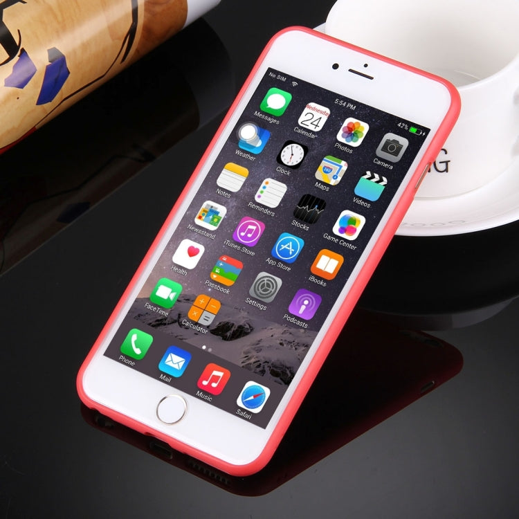 For iPhone 6 & 6s Solid Color TPU Protective Case Without Round Hole(Red) - More iPhone Cases by buy2fix | Online Shopping UK | buy2fix