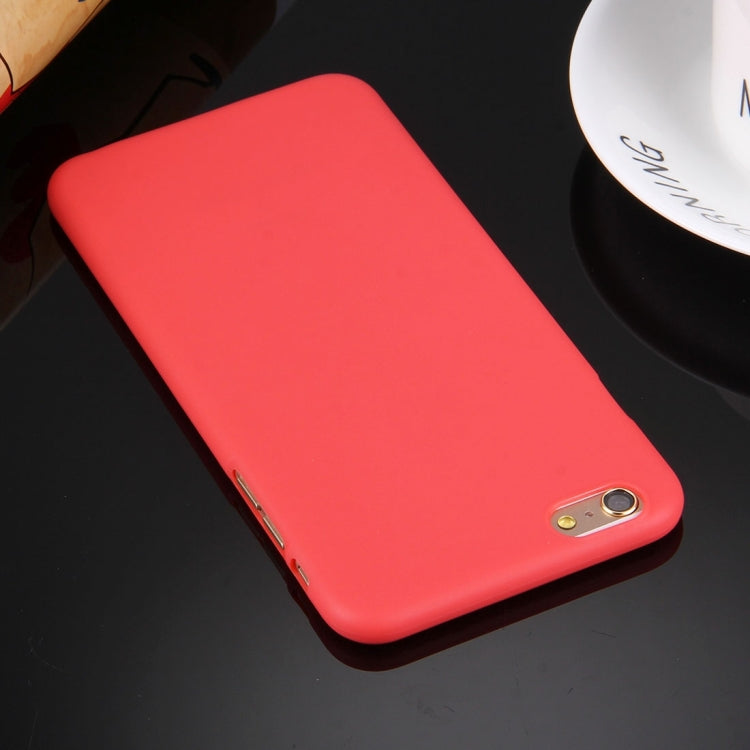 For iPhone 6 & 6s Solid Color TPU Protective Case Without Round Hole(Red) - More iPhone Cases by buy2fix | Online Shopping UK | buy2fix