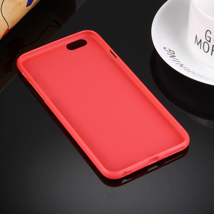 For iPhone 6 & 6s Solid Color TPU Protective Case Without Round Hole(Red) - More iPhone Cases by buy2fix | Online Shopping UK | buy2fix