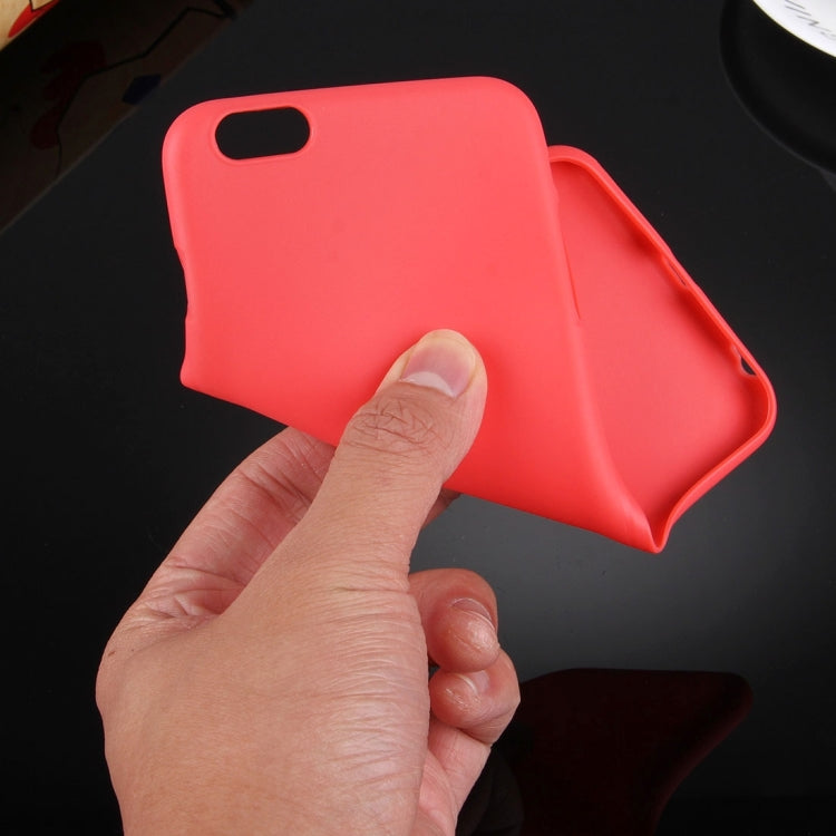 For iPhone 6 & 6s Solid Color TPU Protective Case Without Round Hole(Red) - More iPhone Cases by buy2fix | Online Shopping UK | buy2fix