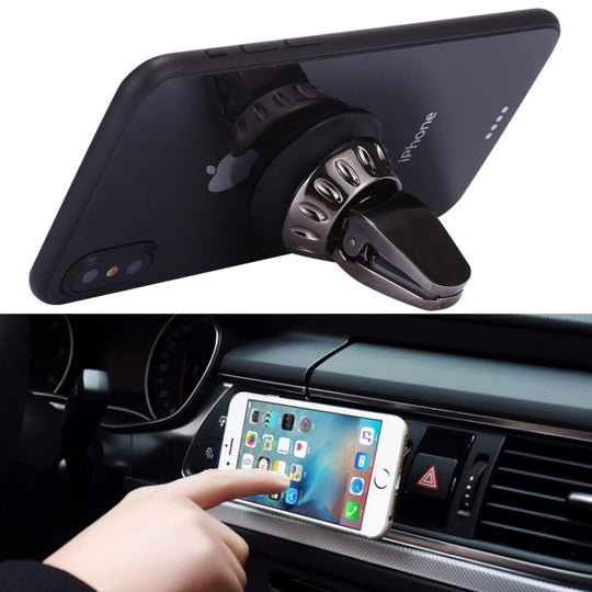 Support de support de téléphone universel pour grille d'aération de voiture en silicone, pour iPhone, Samsung, Sony, Lenovo, HTC, Huawei et autres smartphones (bronze)