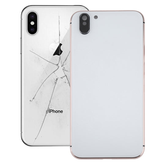 5 in 1 Full Assembly Metal Housing Cover with Appearance Imitation of iX for iPhone 6, Including Back Cover & Card Tray & Volume Control Key & Power Button & Mute Switch Vibrator Key, No Headphone Jack (Gold+White) - iPhone 6/6 Plus Parts by buy2fix | Online Shopping UK | buy2fix