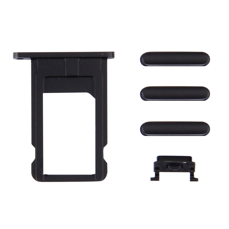 4 in 1 for iPhone 6s Plus (Card Tray + Volume Control Key + Power Button + Mute Switch Vibrator Key)(Black) - iPhone 6S/6S Plus Parts by buy2fix | Online Shopping UK | buy2fix