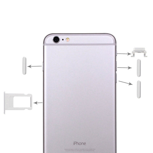 4 in 1 for iPhone 6 Plus (Card Tray + Volume Control Key + Power Button + Mute Switch Vibrator Key)(Grey) - iPhone 6/6 Plus Parts by buy2fix | Online Shopping UK | buy2fix