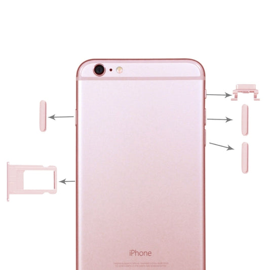 4 in 1 for iPhone 6 Plus (Card Tray + Volume Control Key + Power Button + Mute Switch Vibrator Key)(Rose Gold) - iPhone 6/6 Plus Parts by buy2fix | Online Shopping UK | buy2fix