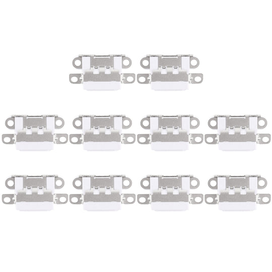 10 PCS Ladeanschluss für iPhone 6 Plus (weiß)