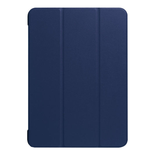 For iPad 9.7 (2018) & iPad 9.7 (2017) Custer Texture Horizontal Flip Leather Case with Three-folding Holder & Sleep / Wake-up Function(Dark Blue) - iPad 9.7 (2018) & (2017) Cases by buy2fix | Online Shopping UK | buy2fix