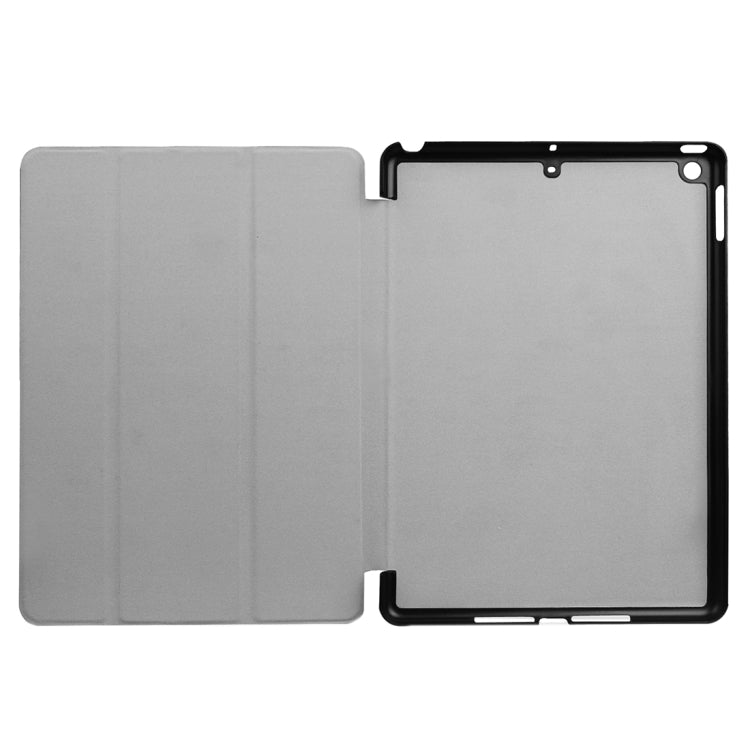 For iPad 9.7 (2018) & iPad 9.7 (2017) Cross Texture Painting Tree Pattern Horizontal Flip Leather Case with Three-folding Holder - iPad 9.7 (2018) & (2017) Cases by buy2fix | Online Shopping UK | buy2fix