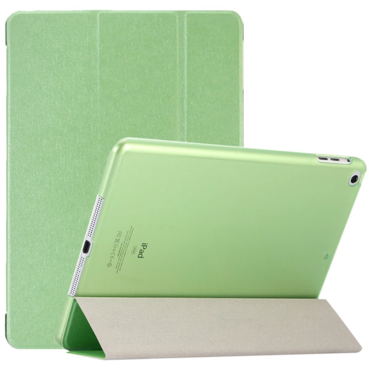 For iPad 9.7 (2018) & iPad 9.7 inch (2017) & iPad Air Silk Texture Horizontal Flip Leather Case with Three-folding Holder(Green) - iPad 9.7 (2018) & (2017) Cases by buy2fix | Online Shopping UK | buy2fix