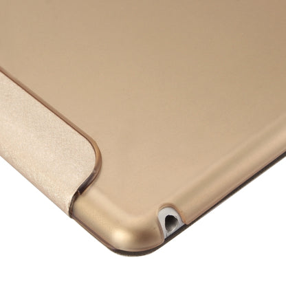 For iPad 9.7 (2018) & iPad 9.7 inch (2017) & iPad Air Silk Texture Horizontal Flip Leather Case with Three-folding Holder(Gold) - iPad 9.7 (2018) & (2017) Cases by buy2fix | Online Shopping UK | buy2fix