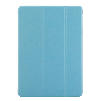 For iPad 9.7 (2018) & iPad 9.7 inch (2017) & iPad Air Silk Texture Horizontal Flip Leather Case with Three-folding Holder(Blue) - iPad 9.7 (2018) & (2017) Cases by buy2fix | Online Shopping UK | buy2fix