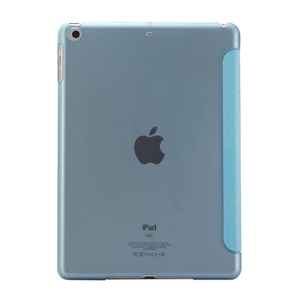 For iPad 9.7 (2018) & iPad 9.7 inch (2017) & iPad Air Silk Texture Horizontal Flip Leather Case with Three-folding Holder(Blue) - iPad 9.7 (2018) & (2017) Cases by buy2fix | Online Shopping UK | buy2fix