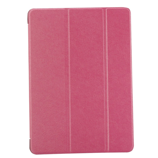 For iPad 9.7 (2018) & iPad 9.7 inch (2017) & iPad Air Silk Texture Horizontal Flip Leather Case with Three-folding Holder(Magenta) - iPad 9.7 (2018) & (2017) Cases by buy2fix | Online Shopping UK | buy2fix