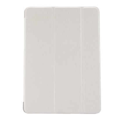 For iPad 9.7 (2018) & iPad 9.7 inch (2017) & iPad Air Silk Texture Horizontal Flip Leather Case with Three-folding Holder(White) - iPad 9.7 (2018) & (2017) Cases by buy2fix | Online Shopping UK | buy2fix