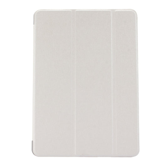 For iPad 9.7 (2018) & iPad 9.7 inch (2017) & iPad Air Silk Texture Horizontal Flip Leather Case with Three-folding Holder(White) - iPad 9.7 (2018) & (2017) Cases by buy2fix | Online Shopping UK | buy2fix