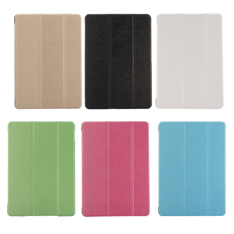 For iPad 9.7 (2018) & iPad 9.7 inch (2017) & iPad Air Silk Texture Horizontal Flip Leather Case with Three-folding Holder(White) - iPad 9.7 (2018) & (2017) Cases by buy2fix | Online Shopping UK | buy2fix