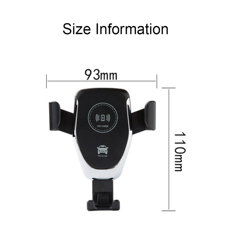 C6 Gravity Induction Car Qi Wireless Charger Fast Charging Air Vent Phone Holder(White) by buy2fix