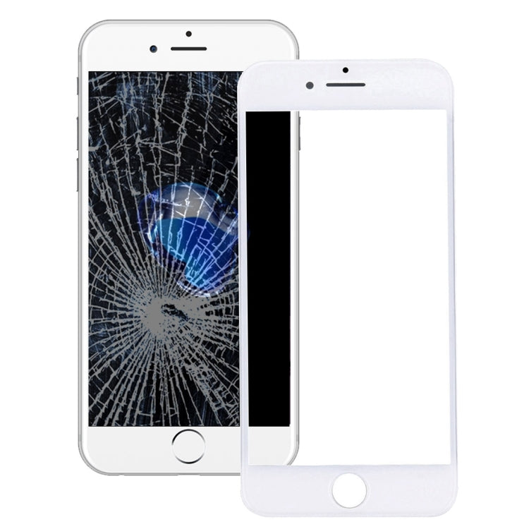Front Screen Outer Glass Lens with Front LCD Screen Bezel Frame for iPhone 7 (White) by buy2fix