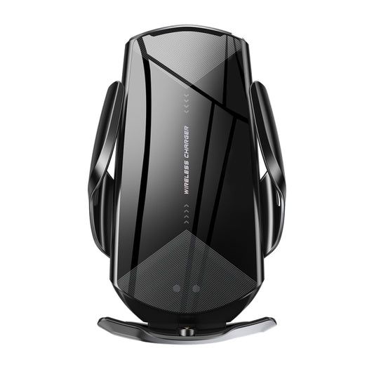 Q2 15W Universal Rotation Infrared Induction Magnetic Car Wireless Charging Mobile Phone Holder with Micro USB + 8 Pin + Type-C / USB-C Magnetic Connector(Black) by buy2fix