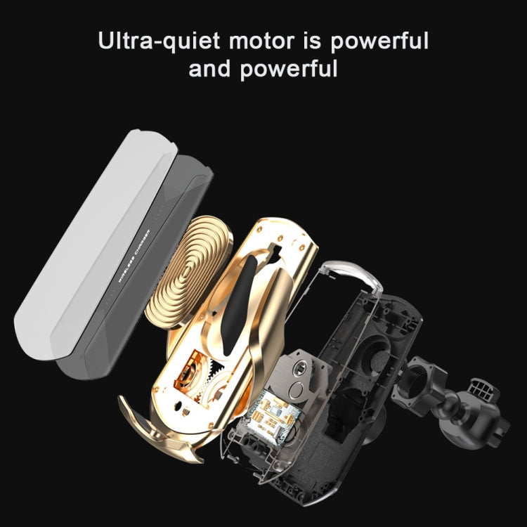 Q2 15W Universal Rotation Infrared Induction Magnetic Car Wireless Charging Mobile Phone Holder with Micro USB + 8 Pin + Type-C / USB-C Magnetic Connector(Blue) - Wireless Charger Holders by buy2fix | Online Shopping UK | buy2fix