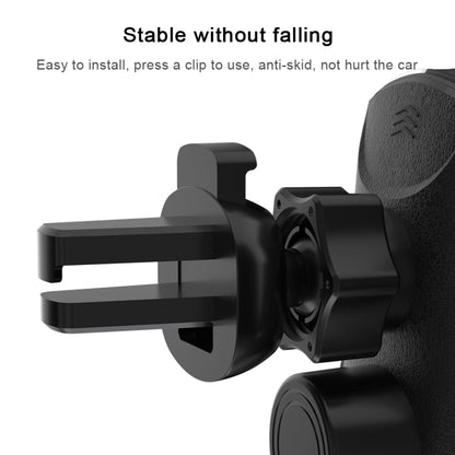 Q2 15W Universal Rotation Infrared Induction Magnetic Car Wireless Charging Mobile Phone Holder with Micro USB + 8 Pin + Type-C / USB-C Magnetic Connector(Blue) - Wireless Charger Holders by buy2fix | Online Shopping UK | buy2fix