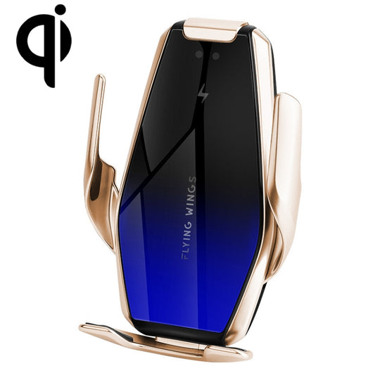 S7 15W QI Support de téléphone portable de charge sans fil à induction infrarouge rotatif à 360 degrés pour téléphones mobiles de 4,0 à 6,5 pouces (Or)