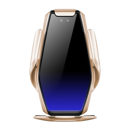 S7 15W QI 360 Degree Rotatable Infrared Induction Car Air Outlet Wireless Charging Mobile Phone Holder for 4.0-6.5 inch Mobile Phones(Gold) - Wireless Charger Holders by buy2fix | Online Shopping UK | buy2fix